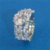 American Diamond Adjustable Ring With Rhodium Plating