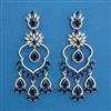 American Diamond Long Earring with Rhodium Plating
