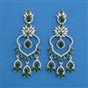 American Diamond Long Earring with Rhodium Plating
