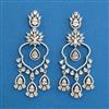 American Diamond Long Earring with Rhodium Plating