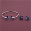 American Diamond Hasli Necklace with Rhodium Plating