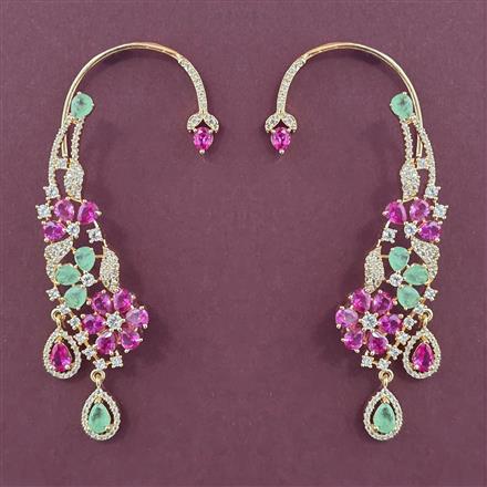American Diamond Earcuff with Carat Plating