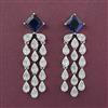 American Diamond Classic Earring with Rhodium Plating