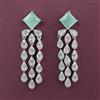 American Diamond Classic Earring with Rhodium Plating