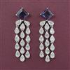 American Diamond Classic Earring with Rhodium Plating
