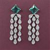 American Diamond Classic Earring with Rhodium Plating