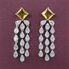 American Diamond Classic Earring with Rhodium Plating