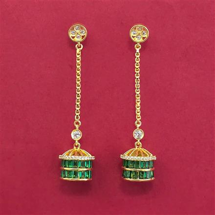 American Diamond Classic Earring with Gold Plating