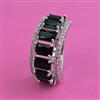 American Diamond Adjustable Ring with Rhodium Plating