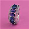 American Diamond Adjustable Ring with Rhodium Plating