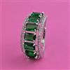 American Diamond Adjustable Ring with Rhodium Plating
