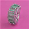 American Diamond Adjustable Ring with Rhodium Plating
