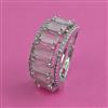 American Diamond Adjustable Ring with Rhodium Plating