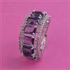 American Diamond Adjustable Ring with Rhodium Plating