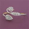 American Diamond Palm Kada with Rhodium Plating 2 Tone Plating