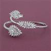 American Diamond Palm Kada with Rhodium Plating 2 Tone Plating