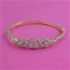 American Diamond Openable kada with Rhodium Plating 2 Tone Plating Carat Plating