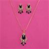 American Diamond Classic Pendant Set with 2 Tone Plating