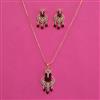 American Diamond Classic Pendant Set with 2 Tone Plating
