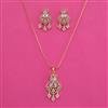 American Diamond Classic Pendant Set with 2 Tone Plating