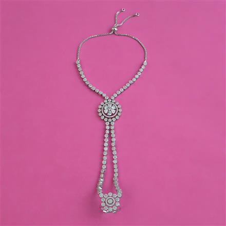 American Diamond Classic Hath Pan with Rhodium Plating 2 Tone Plating