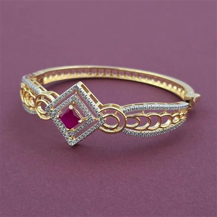 American Diamond Openable kada with 2 Tone Plating