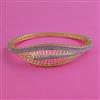 American Diamond Openable kada with Rhodium Plating 2 Tone Plating