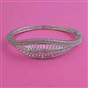 American Diamond Openable kada with Rhodium Plating 2 Tone Plating