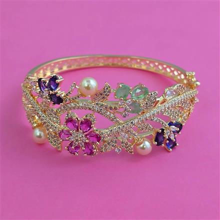 American Diamond Openable kada with Carat Plating