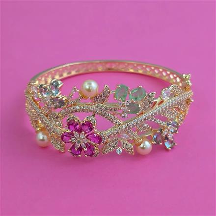 American Diamond Openable kada with Carat Plating