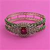 American Diamond Openable kada with Mehndi Plating