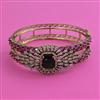 American Diamond Openable kada with Mehndi Plating