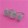 American Diamond Adjustable Ring with Rhodium Plating