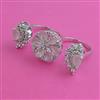 American Diamond Adjustable Ring with Rhodium Plating