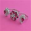 American Diamond Adjustable Ring with Rhodium Plating
