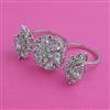 American Diamond Adjustable Ring with Rhodium Plating