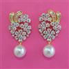 American Diamond Classic Earring with Rhodium Plating 2 Tone Plating Mehndi Plating