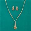 American Diamond Classic Necklace with 2 Tone Plating