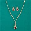 American Diamond Classic Necklace with 2 Tone Plating