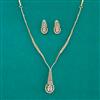 American Diamond Classic Necklace with 2 Tone Plating
