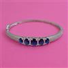 American Diamond Openable kada with Rhodium Plating
