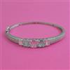American Diamond Openable kada with Rhodium Plating