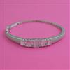 American Diamond Openable kada with Rhodium Plating