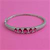 American Diamond Openable kada with Rhodium Plating