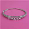 American Diamond Openable kada with Rhodium Plating