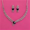 American Diamond Classic Necklace with Rhodium Plating