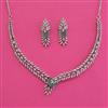 American Diamond Classic Necklace with Rhodium Plating