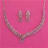 American Diamond Classic Necklace with Rhodium Plating