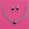 American Diamond Classic Necklace with Rhodium Plating