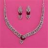 American Diamond Classic Necklace with Rhodium Plating